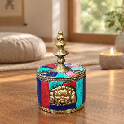 Inlaid stone Incense burner