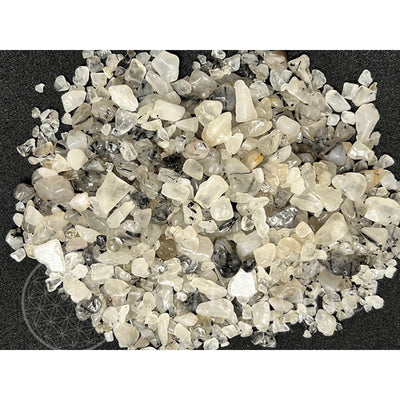 Tourmalinated Quartz Chip Stone