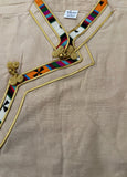 Oriental Tibetan Shirt in Cream Color