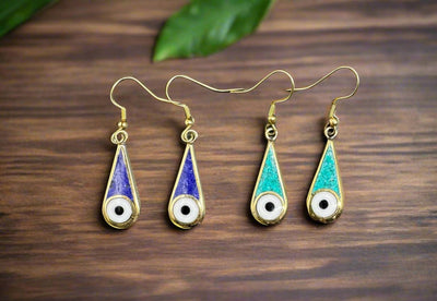 Tear Drop Hamsa Earring #1