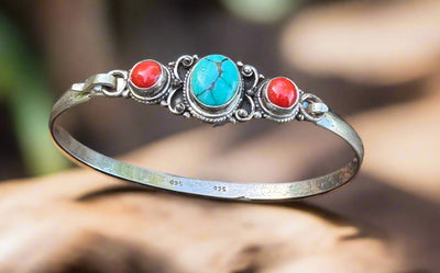 Turquoise Coral Bracelet #17