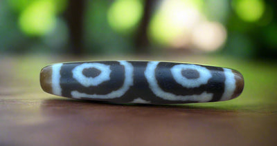 Dzi Bead with 3 Eyes #8