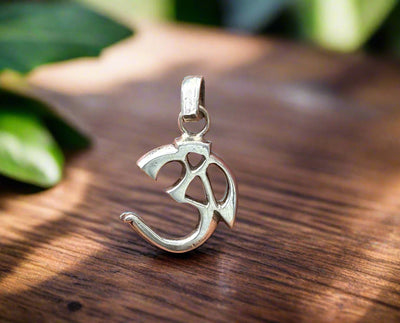 Silver Om in Sanskrit #17