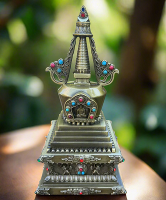 Beautiful Bronze Stupa