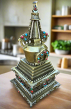Beautiful Bronze Stupa