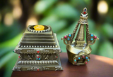 Beautiful Bronze Stupa