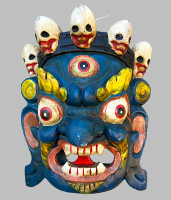 Mahakala Mask in Blue