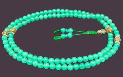 Green Chalcedony Mala #7