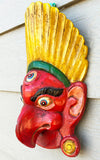 Garuda Wooden Mask in Red