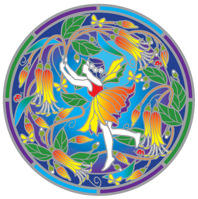 Bush Flower Fairy Decal #34