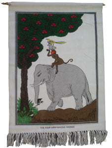 The Four Harmonious Friends Canvas Hanging #7