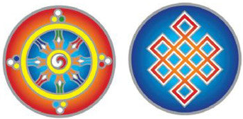 Dharma Wheel & Knot Decal #10