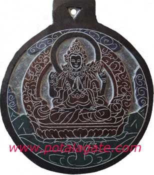 Chenrezig Stone Plaque #1