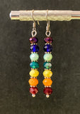 Rainbow Chakra Opaque Earrings #17