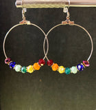 Rainbow Hoop Chakra Earrings #19