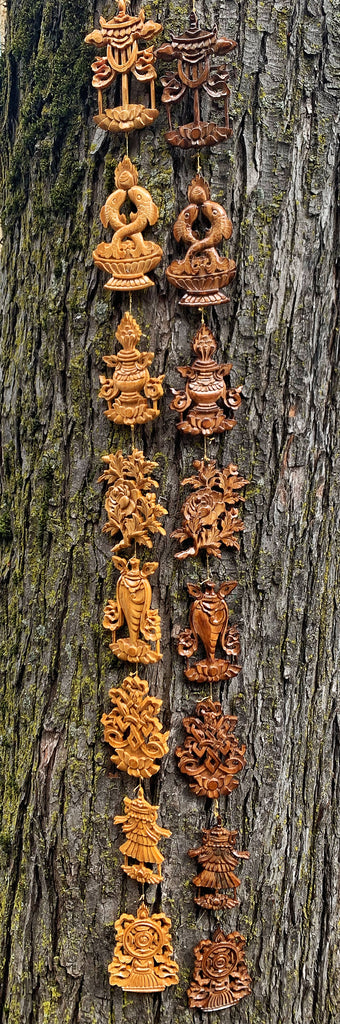 8 Auspicious symbol wood hanging