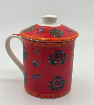 Tibetan Cup: 8 Auspicious Symbols