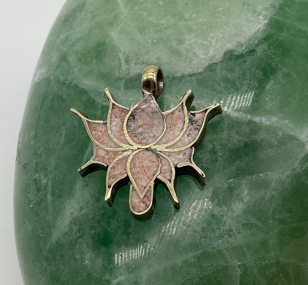 Lotus with Inlaid Pendant #18