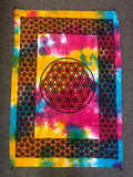 Tye Dye Tapestry with Mandala Design