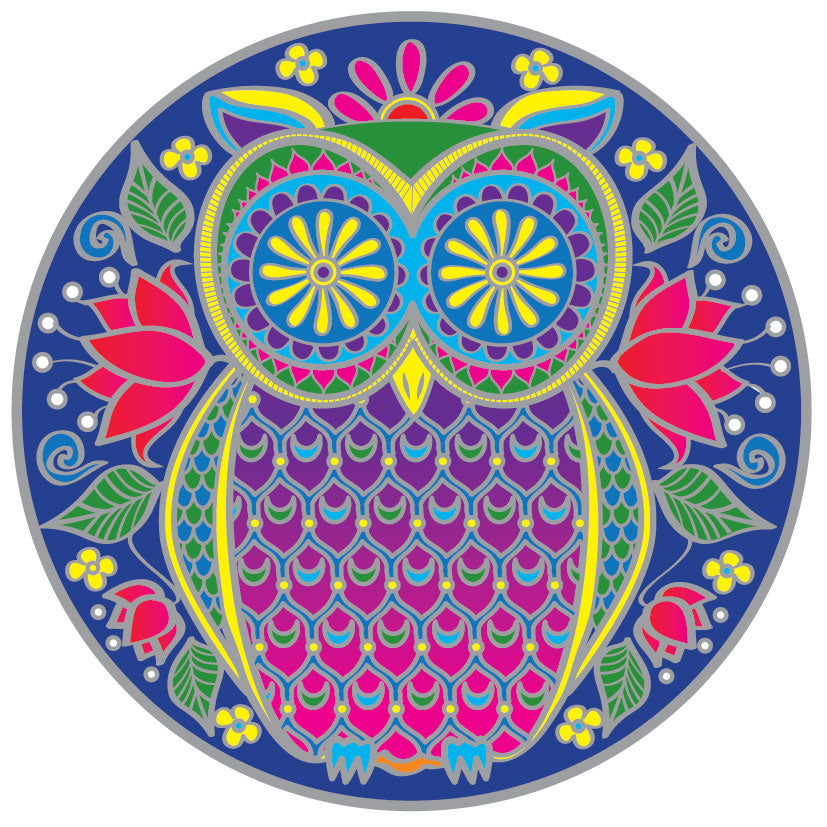 Midnight Owl Mandala Sticker # 29