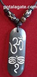 Om with Buddha Eye long Necklace #25