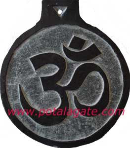 Sanskrit Om Stone Plaque #6