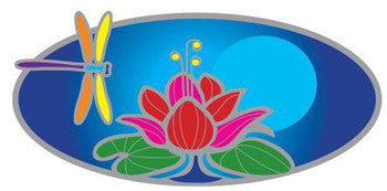 Dragonfly and Lotus Decal #21