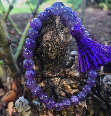 Amethyst crystal Hand Mala  #1
