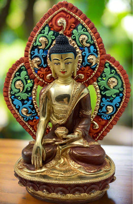 Buddha Statue with Backrest
