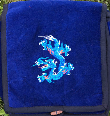Dragon Embroidered Velvet Bag - Small  #8
