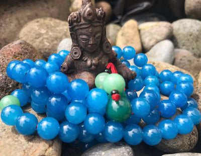Blue Onyx Mala #7