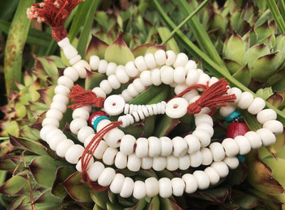 Bone Mala with Spacer Bead #14
