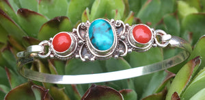 Turquoise Coral Bracelet #17
