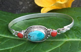 Turquoise Silver Bracelet #7