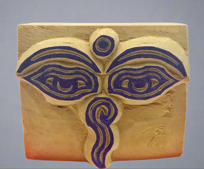 Buddha Eyes of Compassion Wood Stamp #3