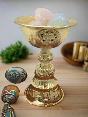 ornate gold butterlamp