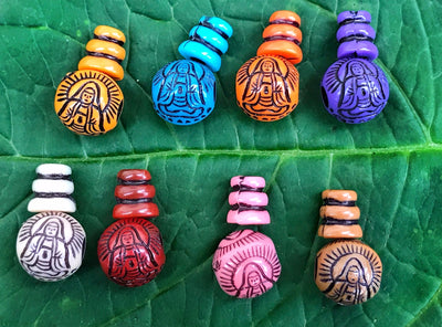 Carved Buddha Guru Bead #5