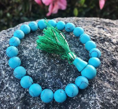 Wrist Mala: Dyed Turquoise #23