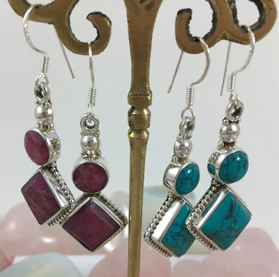 Turquoise Mantra Earring #6