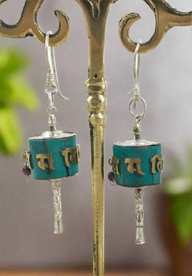Prayer Wheel Earring #12
