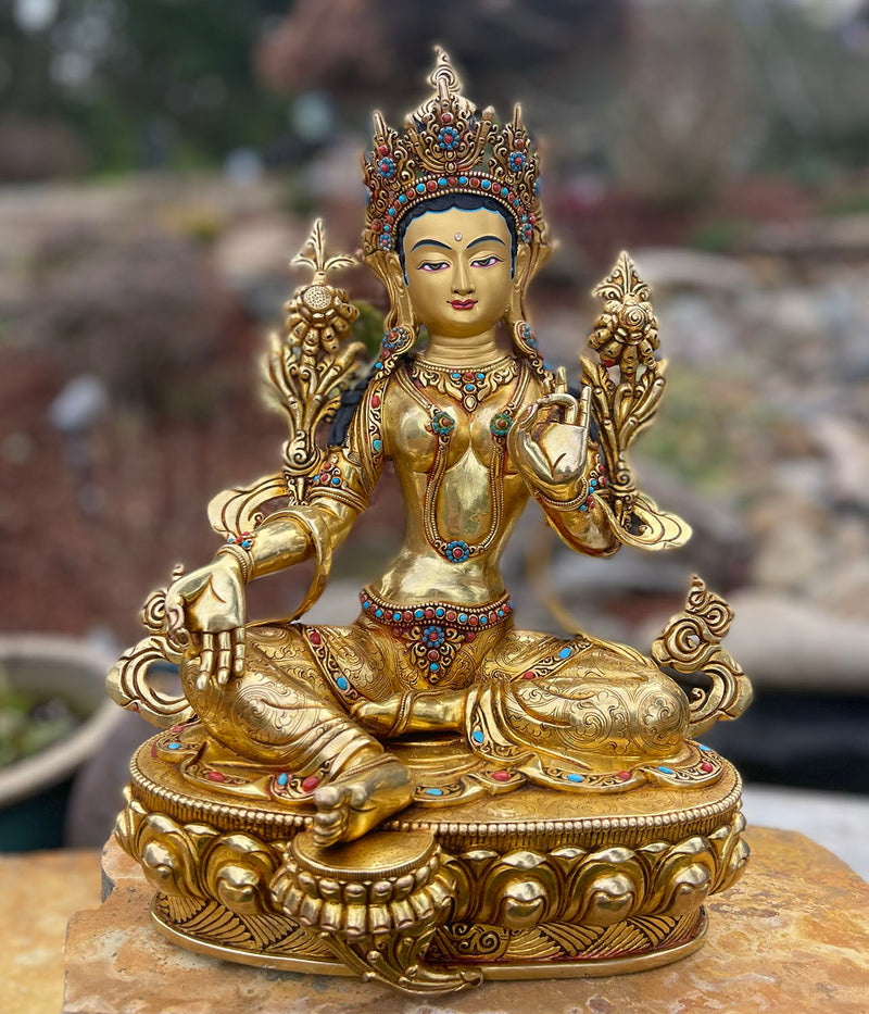 Magnificent Green Tara Statue