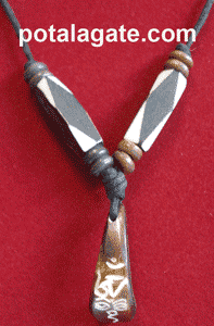 Om with Eye Bone Necklace #5