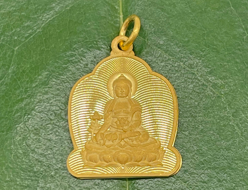 Medicine Buddha Gold Pendant #10