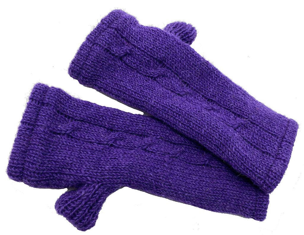 Fingerless Glove in Purple