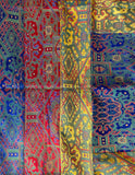 Shrine Cloth in blue border patterns