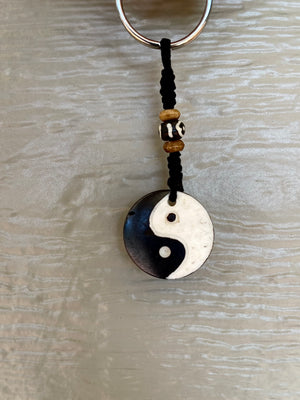 Bone Ying Yang Keychain #7