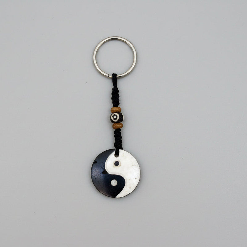 Bone Ying Yang Keychain #7