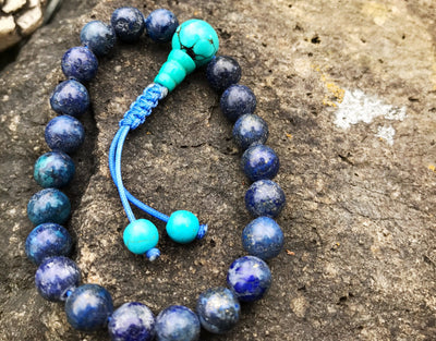 Lapis Hand Mala: Adjustable #8