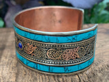 Turquoise Cuff with Mantra