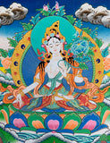 White Tara Thangka in Medium #21 LT